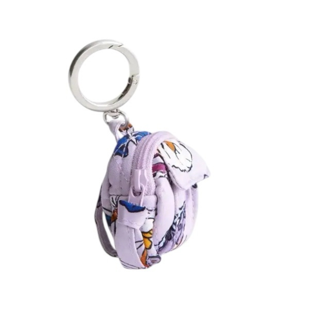 Vera Bradley Lavender Floral Mini Backpack Keychain